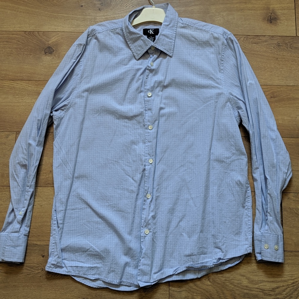 Calvin Klein Long Sleeve Button Up - Large